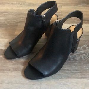 Black Peep Toe Heels